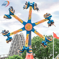 Exciting Outdoor Funfair Rides Jeu de carnaval Rotation Wind Fire Wheel Power Surge à vendre