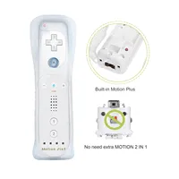 Ensemble de manettes 2 en 1 pour Nintendo Wii, avec option Motion Plus, manette sans fil, télécommande, et étui en silicone pour jeux vidéo