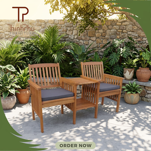 Contemporary Modern Luxury Solid Pine Wood Chaise Lounge <b>Bench</b> Outdoor Water-Resistant Cushions Environmental Material Bedroom - Product Image 4