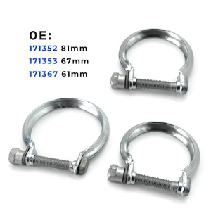 <span class=keywords><strong>ท่อไอเสีย</strong></span>เหล็กขนาดเส้นผ่านศูนย์กลาง 61 มม. 67 มม. 81 มม. รุ่น OE 171353 171352 171367 พร้อมแคลมป์วีแบนด์สำหรับรถยนต์ซีตรอง เปอโยต์ - Product Image 2