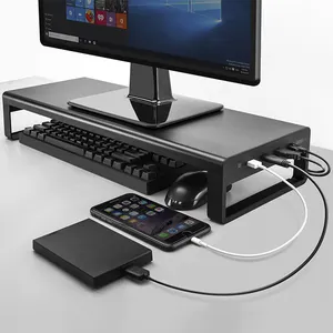 Горячая Распродажа, новый многофункциональный металлический Настольный монитор для ноутбука, стойка с ЖК-дисплеем и беспроводной зарядкой, USB зарядная станция