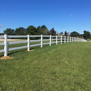 Heavy Duty 4 Rail Valla Caballo Granja barata 4 Riel 6 "3 Riel Grano <span class=keywords><strong>de</strong></span> <span class=keywords><strong>madera</strong></span> Caballo Paddock Plástico PVC Valla <span class=keywords><strong>de</strong></span> vinilo - Product Image 4