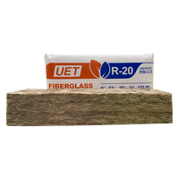 Laine de verre écologique non inflammable UET ASTM E84 R30 épaisse de 9,5 po, marron, pour isolation de plafonds en Amérique du Nord