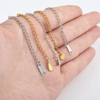 Chaînes d'extension en acier inoxydable plaqué or 18 carats avec fermoirs mousquetons pour la fabrication de bijoux DIY – Vente en gros