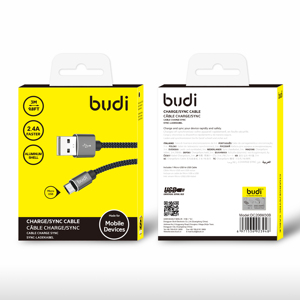 Cavo <span class=keywords><strong>USB</strong></span> Budi per Ricarica Rapida e Trasferimento Dati, Cavo <span class=keywords><strong>USB</strong></span> a <span class=keywords><strong>Micro</strong></span> PD o Tipo <span class=keywords><strong>C</strong></span> - Product Image 3