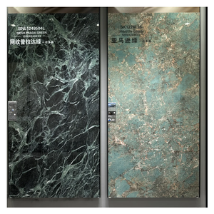 Green Sintered Stone Slabs for Luxury Hotel Lobby and Restaurant <strong>Countertops</strong> - Product Image 2