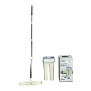 Carro de fregado telescópico rectangular plegable de alta resistencia <span class=keywords><strong>con</strong></span> 2 cabezales de fregado, sistema de escurrido deslizante y <span class=keywords><strong>ruedas</strong></span> giratorias <span class=keywords><strong>con</strong></span> drenaje - Product Image 3