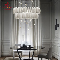 Lustre italien en céramique pour escaliers et bar à hauts plafonds-Plafonnier de taille moyenne Pendentif élégant pour foyer et escalier