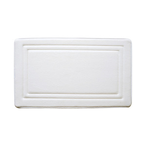 Alfombra de Baño Rectangular Minimalista de Fibra de Poliéster Absorbente Antideslizante de Secado Rápido Engrosada Resistente a las Manchas de Color Sólido - Product Image 5