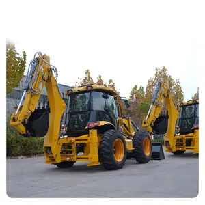 Factory Direct Export mini loader backhoe 4x4 back hoe loader excavator mini front end loader with back hoe