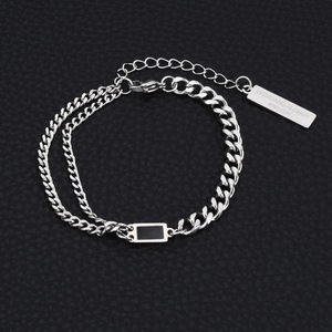 2026 New Simple Popular Design Double Layered <b>Chain</b> Bracelet <b>Titanium</b> Steel Women's Bracelets Wholesale Jewelry For Gift - Product Image 4