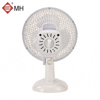 Ventilateur de table portable à 3 pales, en plastique, pour refroidissement de l'air, mécanique, à deux vitesses réglables, pour usage domestique et extérieur, fourni par l'usine