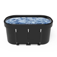 Nouvelle baignoire gonflable ovale portable et pliable en PVC avec anneau d'air pour bain de trempage, spa autoportant extérieur