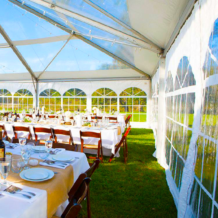 Aluminumu liga clara de banquete para catering para festas de festas de casamento fornecedor