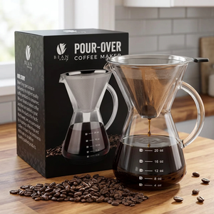 เครื่องชงกาแฟแบบกรอง Bean Envy ความจุ 5 ถ้วย ทำจากแก้วบอโรซิลิเกตและสแตนเลสสตีล - Product Image 2