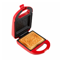 Machine à sandwich électrique compacte à contrôle de température automatique, à poches profondes, antiadhésive et à démoulage facile pour le petit-déjeuner en famille
