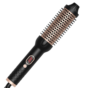 <b>Hot</b> Sale OEM Double PTC Ceramic Hair Straightener Curling <b>Comb</b> Multifunctional Electric <b>comb</b> brush with LED Temperature Display - Product Image 1