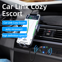 Récepteur Bluetooth de voiture Aux Adaptateur Bluetooth sans fil Convertisseur audio Téléphone portable Appel mains libres