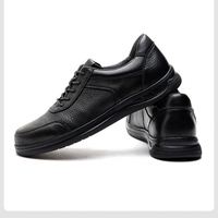 Chaussures en cuir faites à la main pour hommes, style britannique, décontractées et habillées, respirantes en cuir de vachette, pour la marche en extérieur, rehaussantes, collection automne