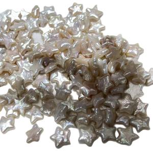 Perles d'eau douce en forme d'étoile, perles en vrac, blanches naturelles, 8-10 mm, pour la fabrication de bijoux, fournitures artisanales, lot en vrac, marque Wenchi, Chine - Product Image 5