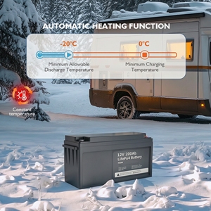 Batterie lithium-ion rechargeable à cycle profond haute capacité Lifepo4 avec BMS intelligent 12V 200Ah Batterie lithium Lifepo4 - Product Image 3