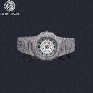 Montre en diamant moissanite la plus vendue avec mouvement de précision pour un usage quotidien et des occasions spéciales, disponible au meilleur prix - Product Image 2