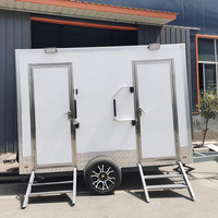 Baño móvil portátil, camión móvil, baño público, orinal, remolque de inodoro al aire libre HECHO DE Panel sándwich a la venta