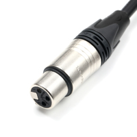 Câble personnalisé XLR 3 broches femelle Molex 51163-0300 |   Neutriks NC3FXX |   Fil de cuivre 20AWG, isolation PVC UL2464, 300V