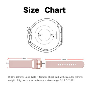 Bracelet de montre intelligente en silicone personnalisé en caoutchouc multicolore de haute qualité pour les bracelets de montre Galaxy <span class=keywords><strong>Active</strong></span> 2 <span class=keywords><strong>Samsung</strong></span> - Product Image 5