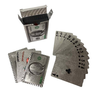 Cartes à jouer <span class=keywords><strong>en</strong></span> or <span class=keywords><strong>en</strong></span> gros, cartes à jouer plaquées or, cartes à jouer <span class=keywords><strong>en</strong></span> PVC avec feuille d'or <span class=keywords><strong>dollar</strong></span> <span class=keywords><strong>euro</strong></span> - Product Image 3