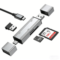 Lecteur de cartes USB de haute qualité 4 en 2, lecteur de cartes SD TF et Type C vers Micro SD TF, adaptateur USB OTG, lecteur de cartes USB Hub pour ordinateur portable