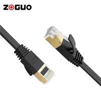 Cable Cat7 High Quality Ethernet Cable Patch Cord Cable Gold Plated Plug Flat CAT7 Network Cable
