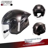 LS2 ABS Half Face Casque de moto pour toutes les saisons, voiture électrique et scooter compatible modèle OF616 avec Bluetooth