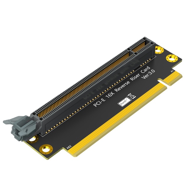 PCI-e 16X 3.0 90 Degree Reverse Male to Female Riser Card for 2U Server (Installation Direction Towards CPU)