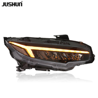 JUSHUN Blanc LED Phares Dragon Aile Style Installation Facile Promotion Des Ventes pour Honda Civic 2016-2021 Mise À Niveau 12V Nouvelle Ampoule