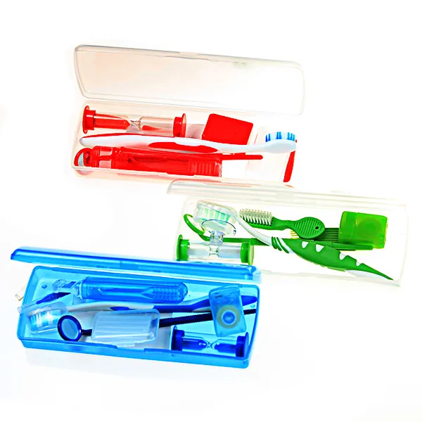 Portable 8 In 1 Travel Dental Orthodontic Hygiene Clean Care Brush Kits