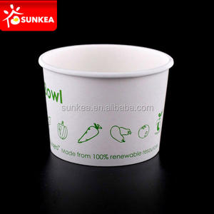 Contenitore per zuppa di carta biodegradabile tazza di carta ciotola di carta per zuppa con coperchio in PLA - Product Image 3