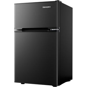 Mini Refrigerador Euhomy con Congelador de 3.2 Pies Cúbicos, Refrigerador Compacto de 2 Puertas para Dormitorio, Apartamento u Oficina, Color Negro - Product Image 1