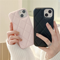 NOUVEAU 2026 Étui de téléphone matelassé en cuir texture litchi pour iPhone 17 Pro Max 16 15 14 Style élégant pour femme pour l'exportation CHAOYIDIAN
