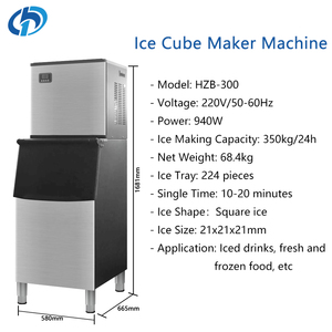 <b>Ice</b> Cube Machine 350kg Automatic Block Making Commercial <b>Maker</b> for Business Price Food Beverage Truck 250KG 350KG 300KG Industri - Product Image 3