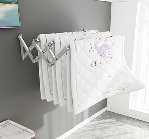 Extendable Multifunction Simple Modern Wall Mounted Space Saving Stainless Steel 5-Layer Foldable Hanging Laundry Drying Rack - Product Image 3