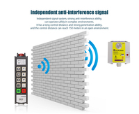 Control Remoto Industrial Inalámbrico de 8 Botones y Doble Velocidad para Grúas y Elevadores, Producto Innovador, Seguro y Confiable