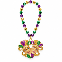 Masque de Mardi Gras violet de 36 pouces (12 mm) avec perle de la Cathédrale de Saint-Louis de la Nouvelle-Orléans