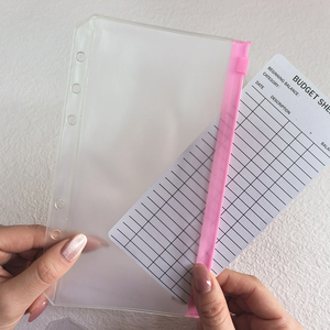 Nuovi arrivi buste in contanti laminate in Pvc impermeabili pianificatore Budget in Pvc con cerniera Budget Book - Product Image 6