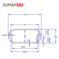 Caja de Extrusión de Aluminio PA048 52*22-60 para Impresoras 3D - Certificación CE, Acabado Plateado, Soluciones Automotrices, Responsabilidad por Defectos