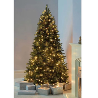Künstlicher Kiefer-Weihnachtsbaum mit Kiefernzapfen, 180 cm, voller Äste, aus PVC, für den Innenbereich, Weihnachtsdekoration