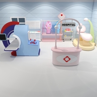Jeu de simulation pour hôpital Jeu de rôle en tant que patient, médecin, scénario, jeu éducatif en bois