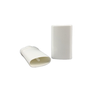 Bouteille de conteneur de bâtons de déodorant de forme ovale en plastique vide OEM 14g 15g emballage de bouteille vide de déodorant blanc - Product Image 1