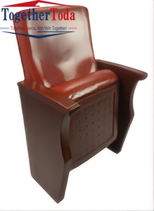 Fauteuils de cinéma classiques en cuir, mobilier de théâtre moderne de luxe, chaises pliantes pour auditorium, église, école, salle - Product Image 2