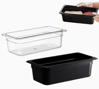 Liyunda Desain Standar EU Clean 1/3 GN Pan Plastik 10L LT-P13 Gastronorm Buffet Display Untuk Hotel Restoran